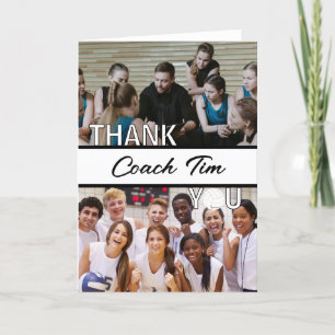 Personalised Volleyball Coach Picture Thank You Card