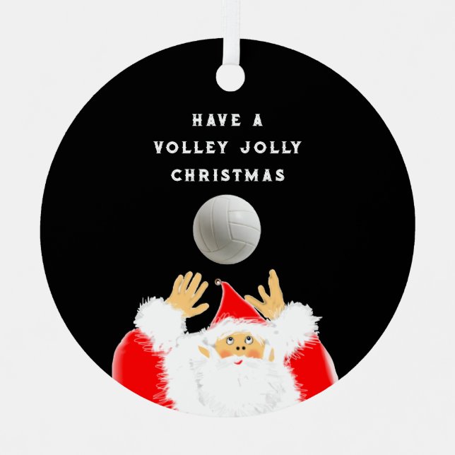 Personalised Volleyball Collectable 2022 Metal Tree Decoration (Front)