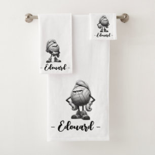 Personalised Volleyball Enthusiast Towel Set