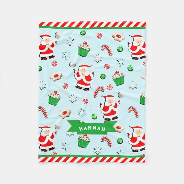 Personalised Volleyball Gift Fleece Blanket (Front)