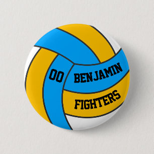 Personalised Volleyball Giveaway For Boys & Girls 6 Cm Round Badge