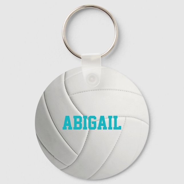 Personalised Volleyball Key Ring (Front)