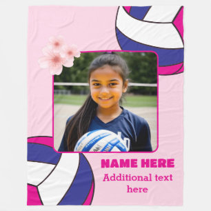 Personalised Volleyball Photo Fleece Blanket