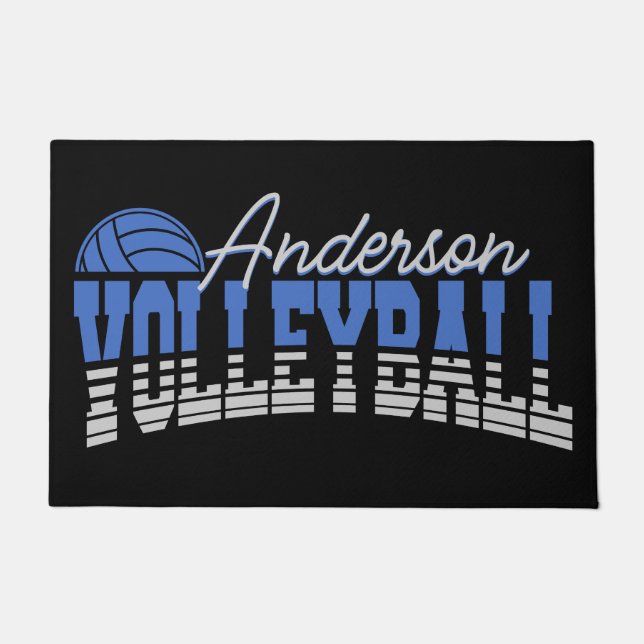 Personalised Volleyball Player ADD NAME Team Champ Doormat (Front)