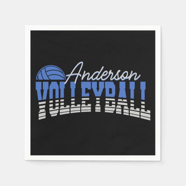 Personalised Volleyball Player ADD NAME Team Champ Napkin (Front)