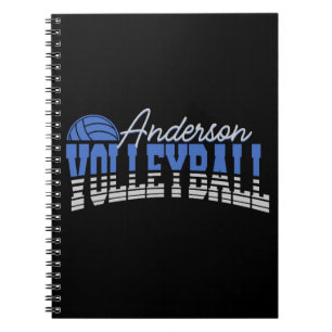 Personalised Volleyball Player ADD NAME Team Champ Notebook
