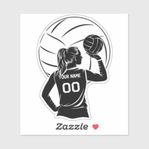 Personalised Volleyball Player Custom Name & Numbe