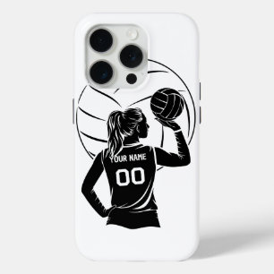 Personalised Volleyball Player Custom Name, Number iPhone 15 Pro Case