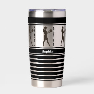 Personalised Volleyball Player Girl Insulated Tumbler