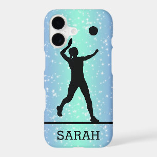 Personalised Volleyball Player Girl Sparkle