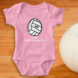 Personalised Volleyball Player Number, Name, Team Baby Bodysuit