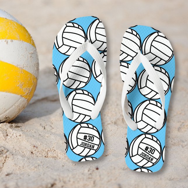 Personalised Volleyball Player Number, Name, Team Jandals (Creator Uploaded)