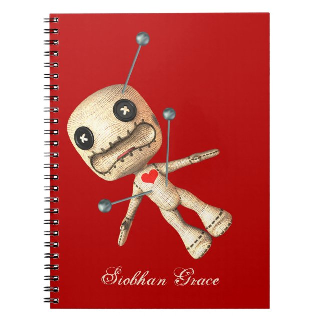 Personalised Voodoo Doll And Pins Notebook (Front)