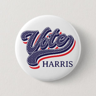 Personalised Vote Election Stars and Stripes  6 Cm Round Badge