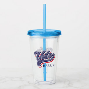 Personalised Vote Election Stars and Stripes Acrylic Tumbler