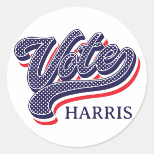 Personalised Vote Election Stars and Stripes Classic Round Sticker