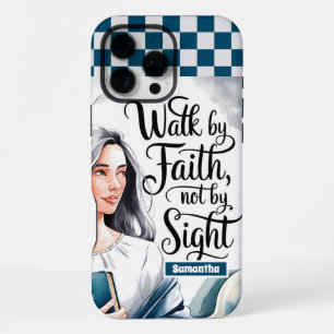 Personalised Walk By Faith Christian Women iPhone 16 Pro Max Case