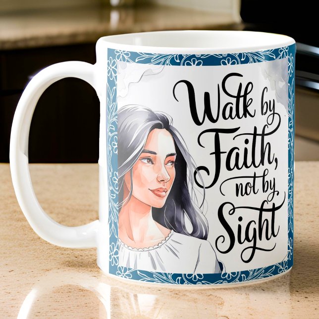 Personalised Walk By Faith Christian Women Mug (Creator Uploaded)