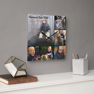 Personalised Wall Clock Family or Couple's Photos