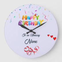 Personalised Wall Clock – Unique Birthday Gift