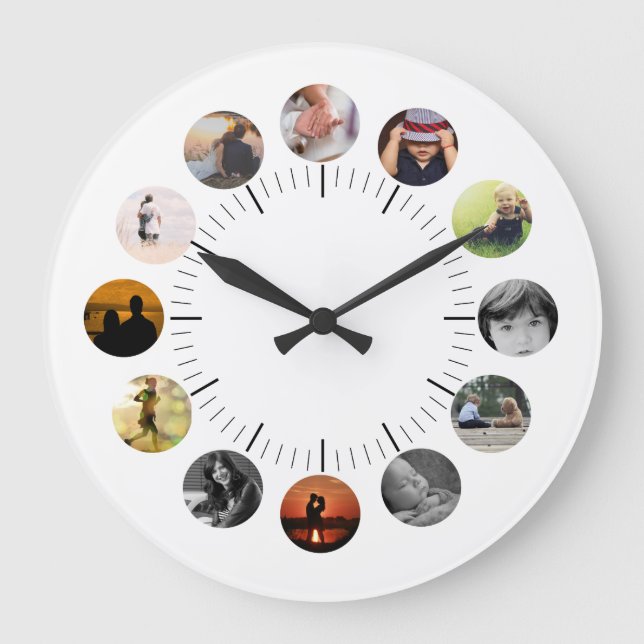 Personalised Wall Clock With Photos (Front)