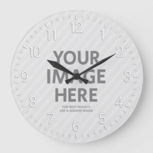 Personalised Wall Clocks Custom Big Round Photo