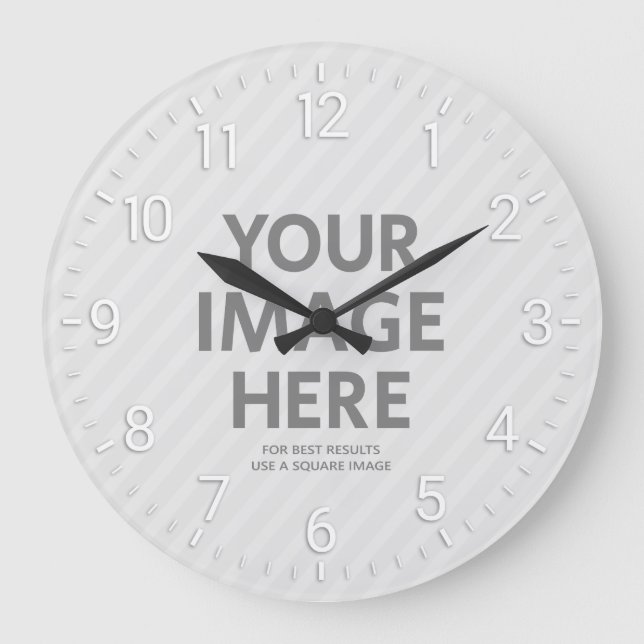 Personalised Wall Clocks Custom Big Round Photo (Front)