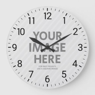 Personalised Wall Clocks Custom Big Round Photo