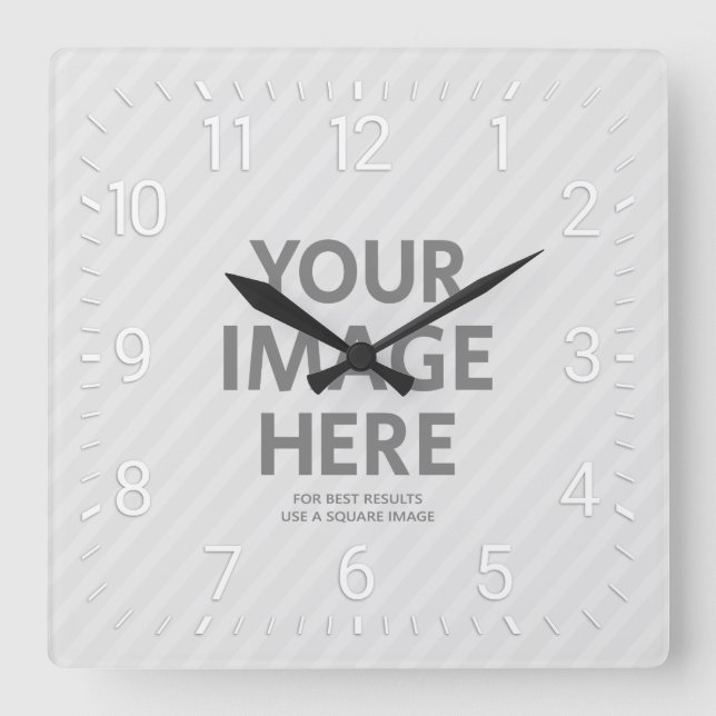 Personalised Wall Clocks Custom Big Square Photo (Front)