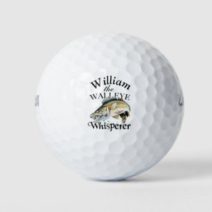 Personalised Walleye Whisperer Fisherman Golf Balls