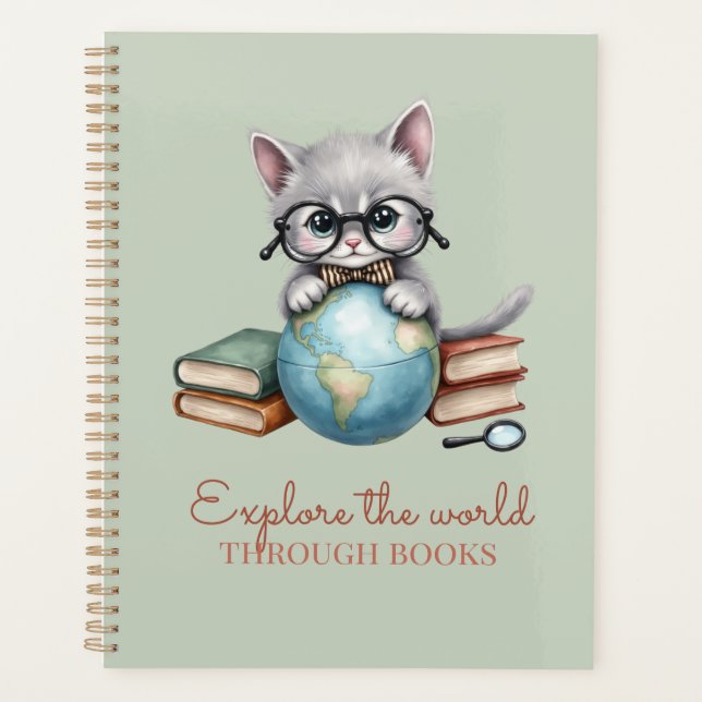 Personalised "Wander Cat" Academic Planner (Front)