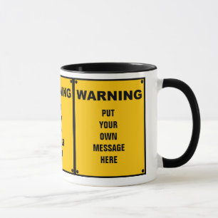 Personalised Warning Sign Mug