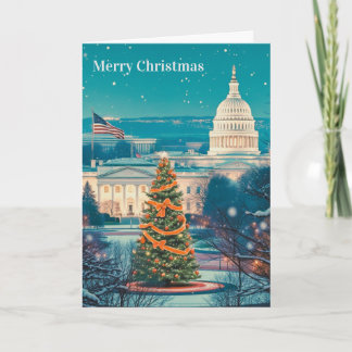 Personalised Washington DC Christmas Folded Card