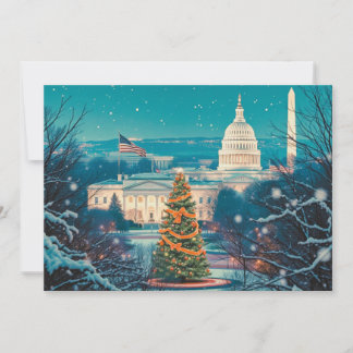 Personalised Washington DC Christmas Holiday Card