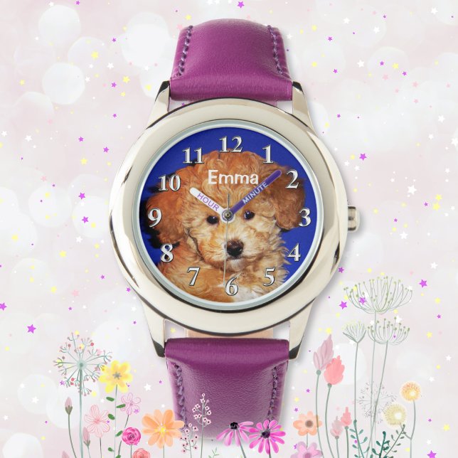 Personalised Watches for Girls, YOUR PHOTO, NAME (Girls Photo Watch. Gifts for 6 year old girl. Gift Ideas for 7 year old girl. )