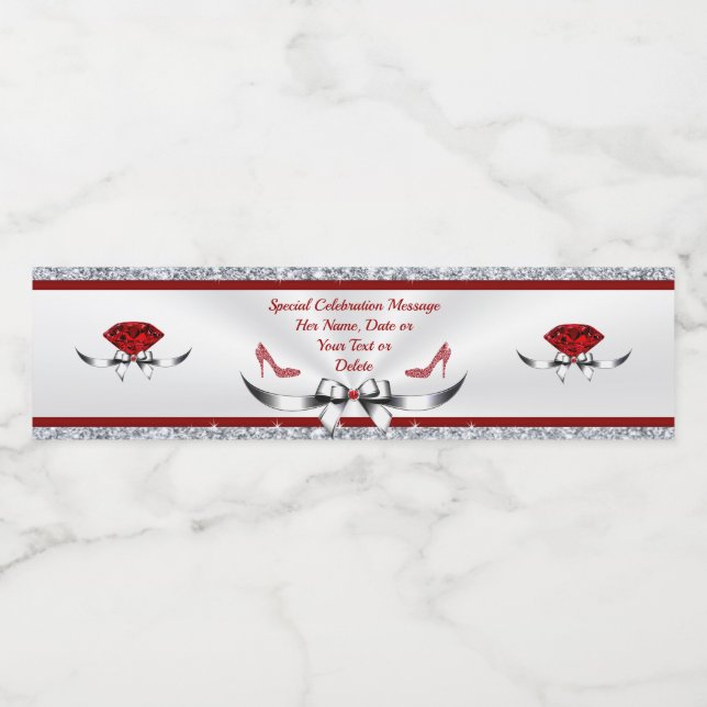 Personalised Water Bottle Labels for Birthday (Single Label)