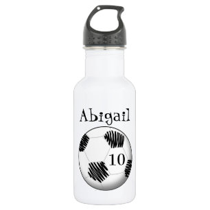 Personalised water bottle soccer ball