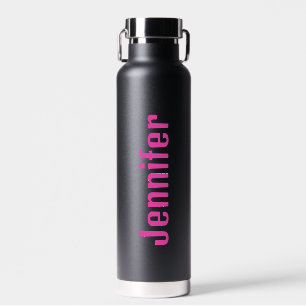 Personalised Water Bottle with Pink Custom Name