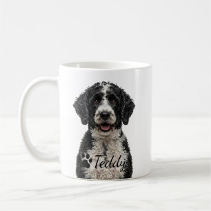 Personalised Water Dog Black White Dog Mug