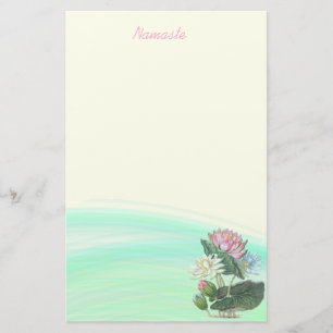 Personalised Water Lily Pool Stationery