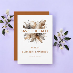 Personalised Watercolor Autumn Wedding Invitation