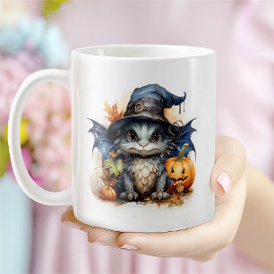 Personalised Watercolor Baby Dragon Halloween Coffee Mug