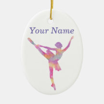Personalised Watercolor Ballerina Silhouette