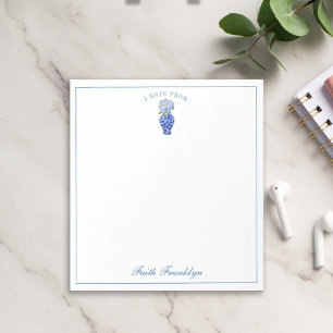 Personalised Watercolor Blue Hydrangea Notepad