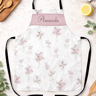 Personalised Watercolor Botanical Apron