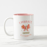 Personalised watercolor butterfly coral