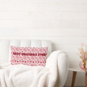 Personalised Watercolor Cherry Floral Pattern,  Lumbar Cushion