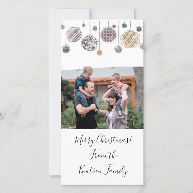 Personalised watercolor Christmas card (Front)