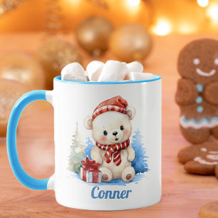 Personalised Watercolor Christmas Illustration Mug