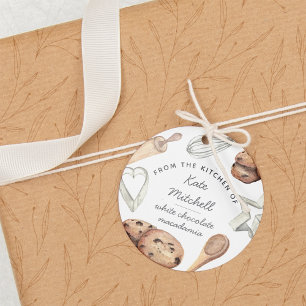 Personalised Watercolor Cookie Baking Favour Tags